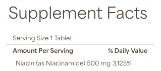 Vitamina B-3 Niacinamida 500mg