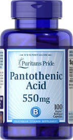 Vitamina B-5 Ácido Pantoténico 550mg