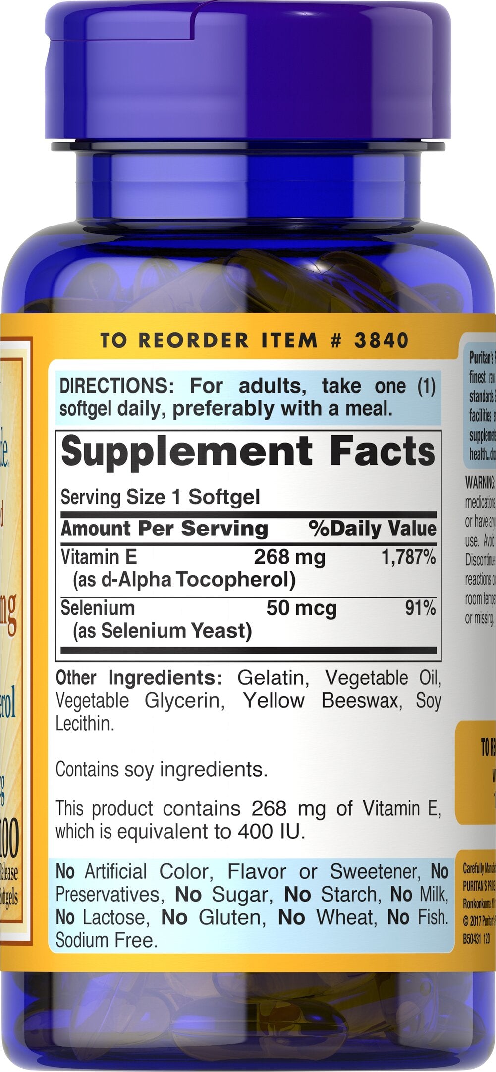 Vitamina E 400 IU & Selenio 50mcg