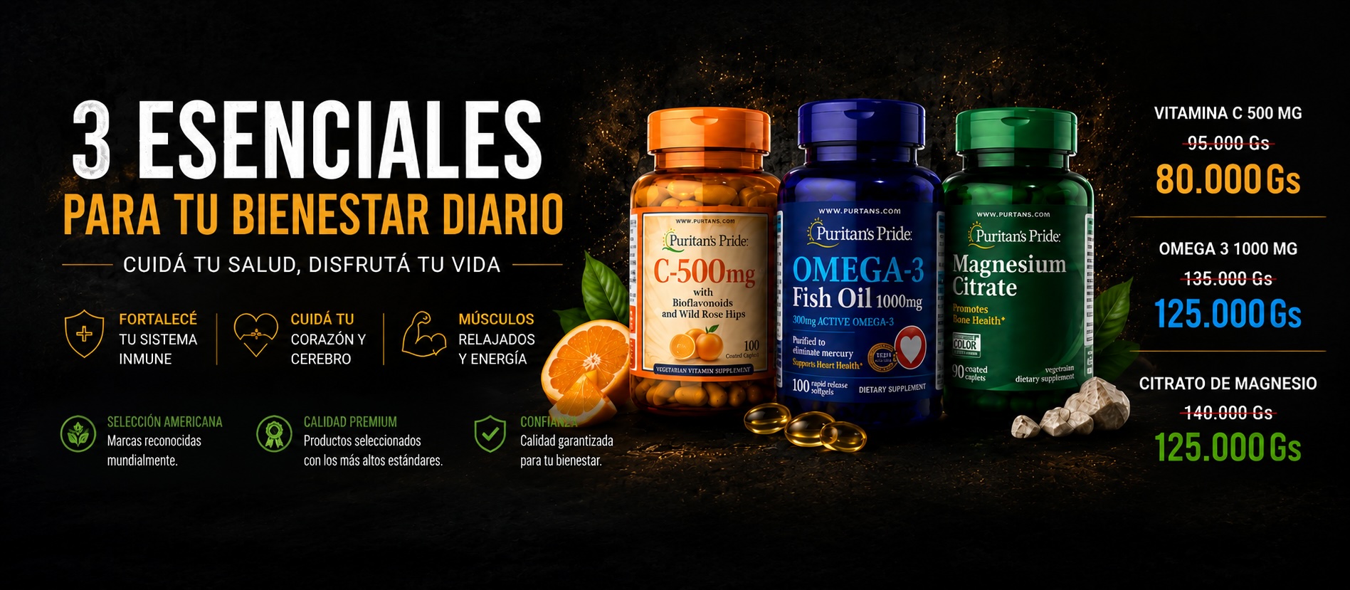 Ofertas especiales de vitaminas y suplementos